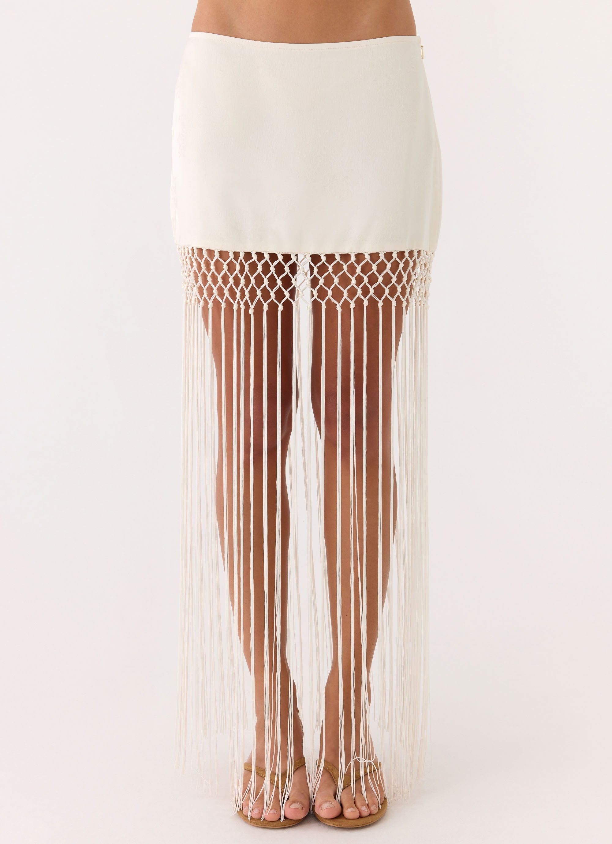 Mania Tassel Mini Skirt - Ivory